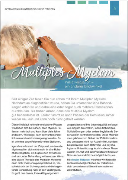 Broschüre multiples Myelom  – Die Palliativsituation