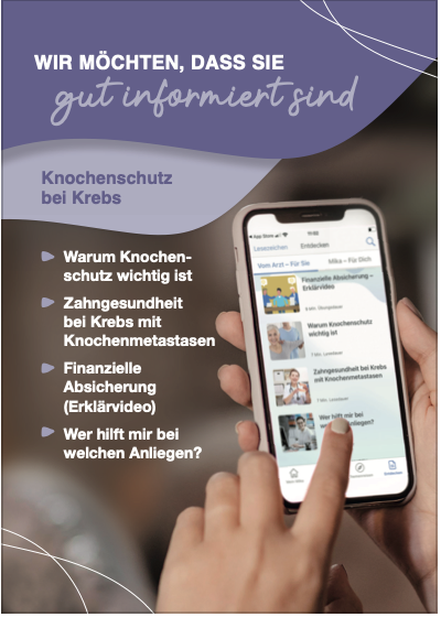 Postkarte „Lesetipps Knochengesundheit“ 