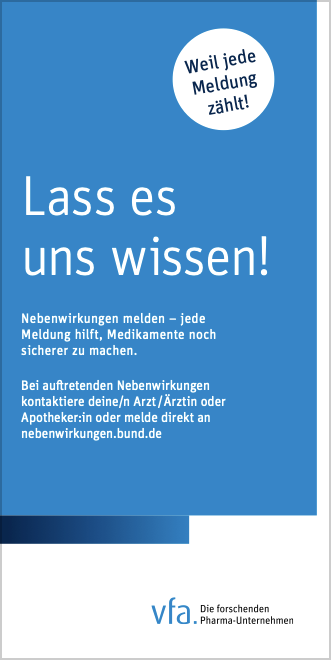 Handout: Jede Nebenwirkungsmeldung hilft